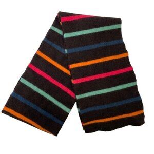 Robert Mackie Holm Mill Stewarton 100% Pure New Wool  Striped Rectangle Scarf